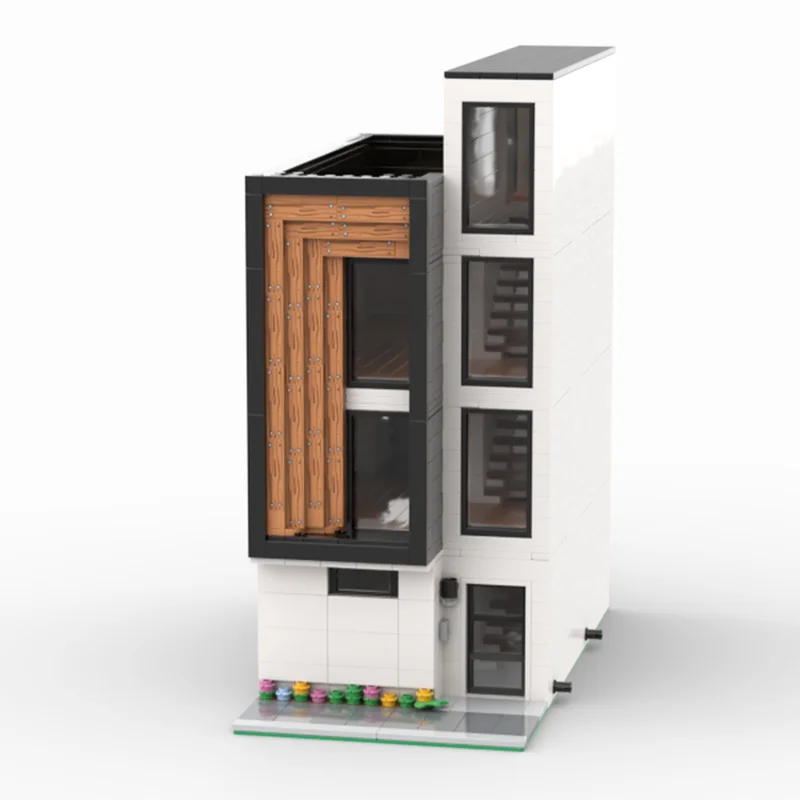 1493pcs MOC Creative Street View Modulárny moderný mestský dom architektúra budov Blokovanie Model Zhromaždenie Model Detské hračky Darček