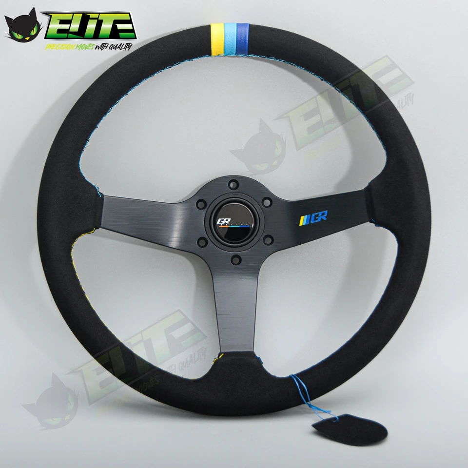 14inch Greddy Suedy Desie volant Deep Dish Racing Športové auto volant Universal