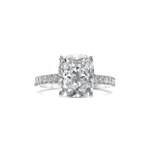 14k biely zlatý prsteň EF Celkom 3Ct Carat Cushion Cut Lab vytvoril Diamond IGI certifikát CVD HPHT Gift pre dámy pár