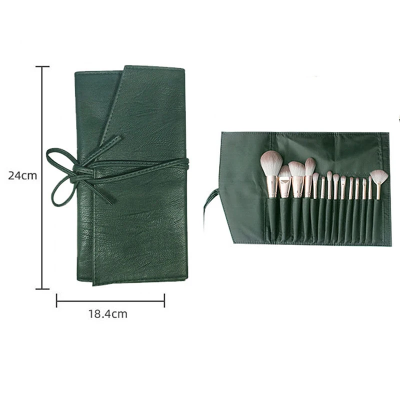 14ks Green Make -up Brush Set Syntetic Kabuki Brush Set Set s náradím pre make -up Všetky súpravy štetcov