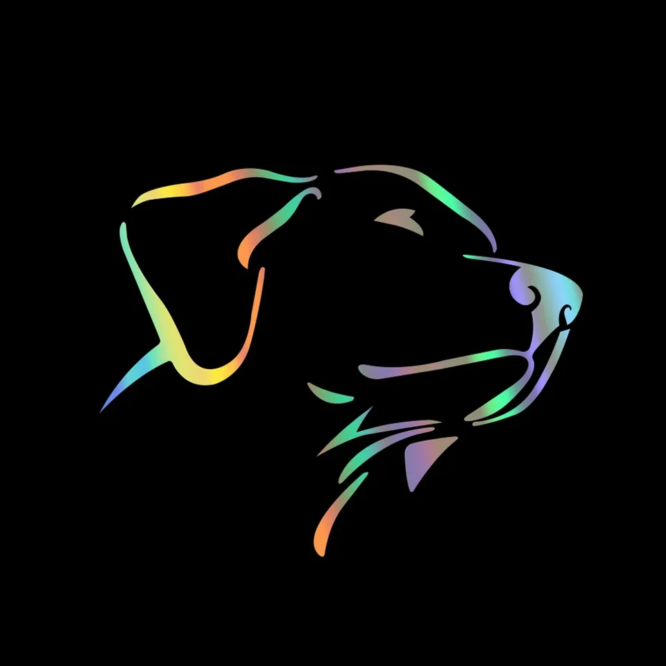 14x12cm Labrador Car Reflex Sticker Automatický vinyl film Roztomilý psí nálepky pre vozidlo Windows Motorycle Laptop Automatické príslušenstvo