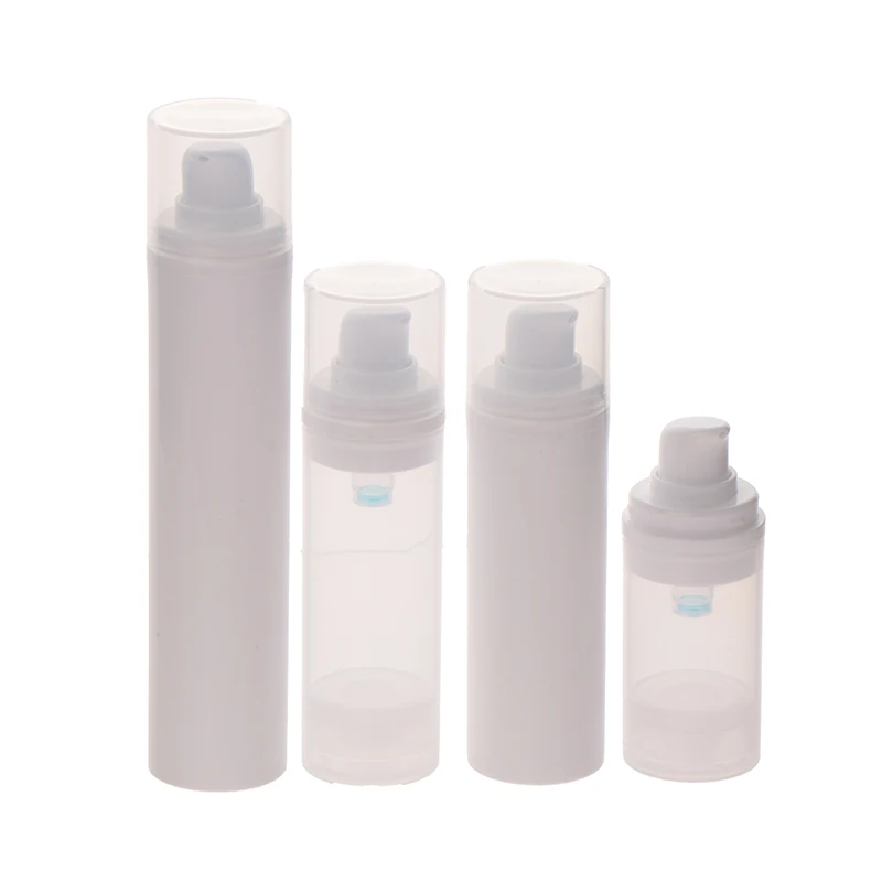 15/30/50 ml biele čisté prázdne fľaše bez vzduchu Mini Lotion Vákuová kozmetická kontajner