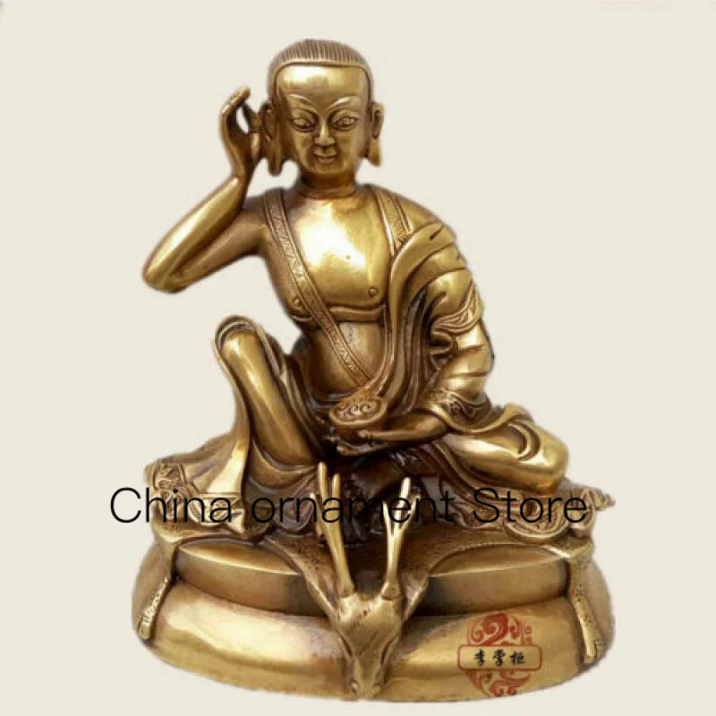 15 cm bronz Buddha priaznivý Milarepa Rešpektuje Buddha socha Milarepa Yogis