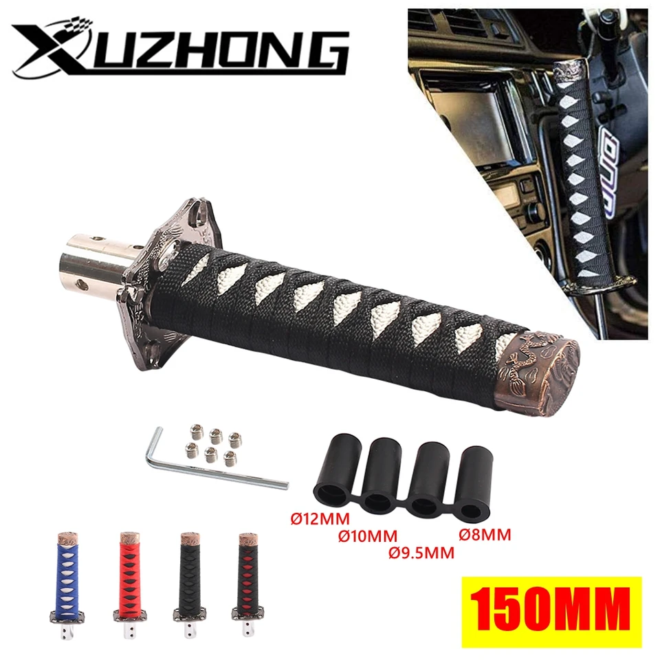 15 cm JDM Katana Shift Gomb Samurai Sword Gear Shifter so 4 adaptérmi Universal Fit Väčšina automatických automobilov