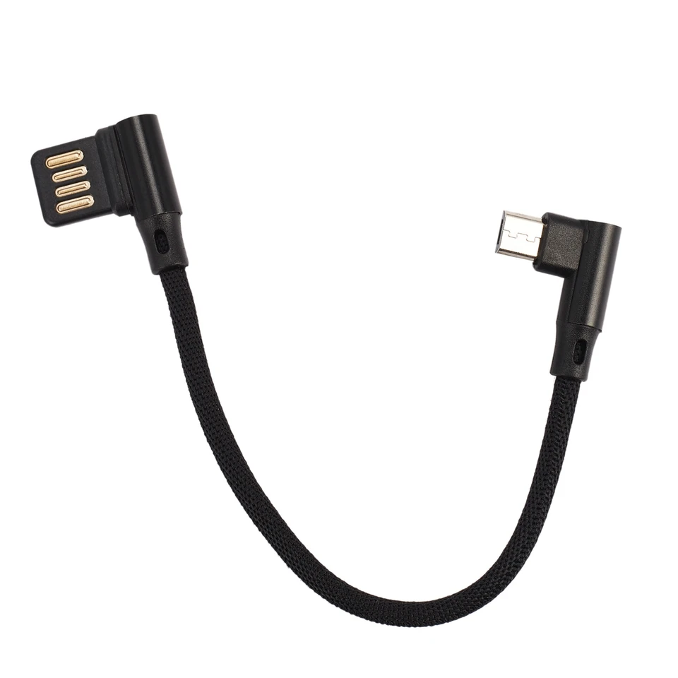 15 cm micro-USB 5pin pravý uhol do ľavého pravého uhla 90 stupňov USB 2.0 Duálne lakťové nabíjacie kábel pre tablet a telefón V8