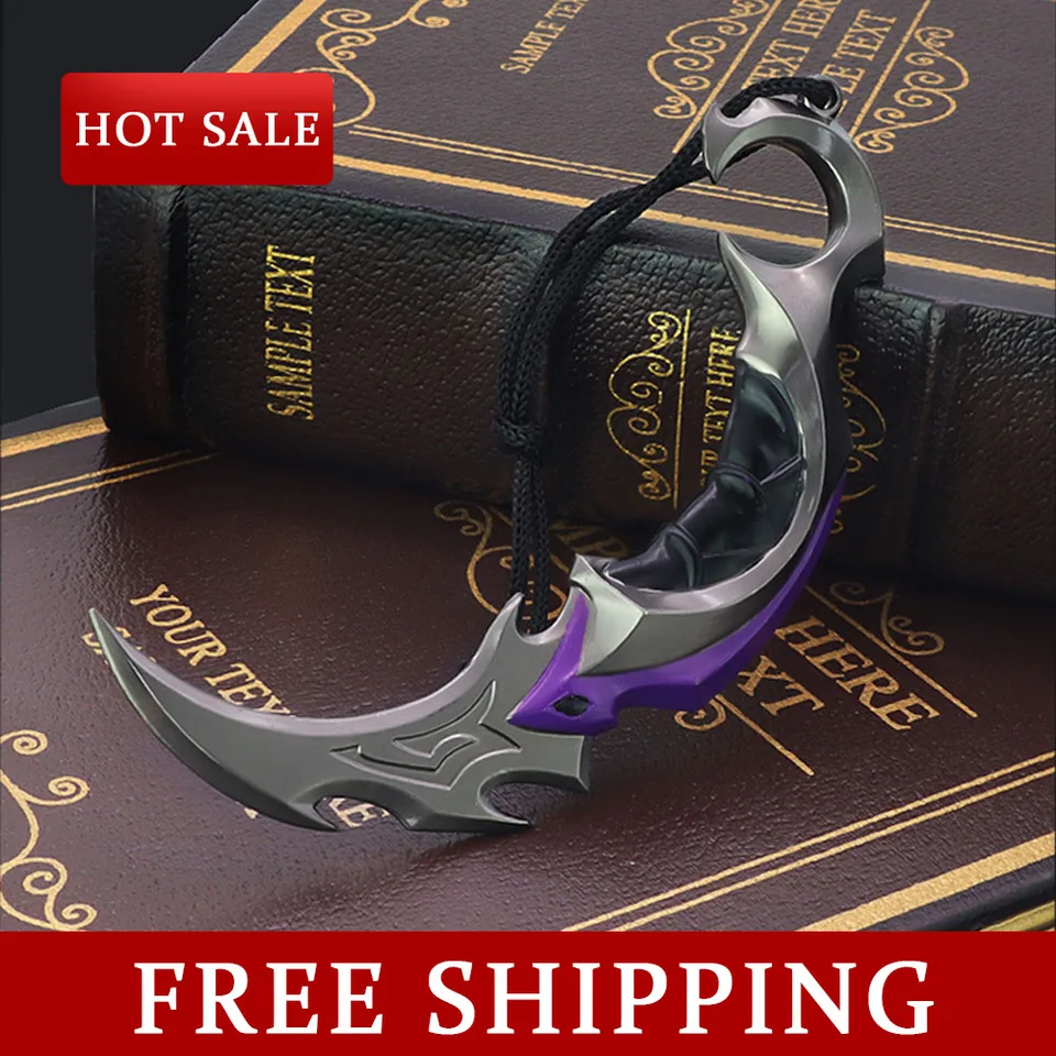 15 cm pazúry noža Reaver Karambit Valerant Game Perifery plne kovové remeselné zbrane Model Ornament Outdoor Train Knife Toy Boy Darčeky