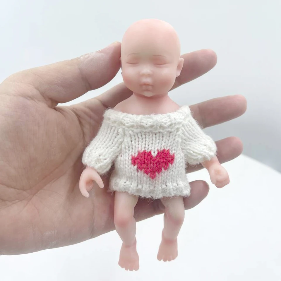 15 cm roztomilé dievčatko detské bábiky mäkké pevné silikónové mini znovuzrodené detská bábika 6 palcov mikro preemie hračky pre deti prekvapenie proti stresu