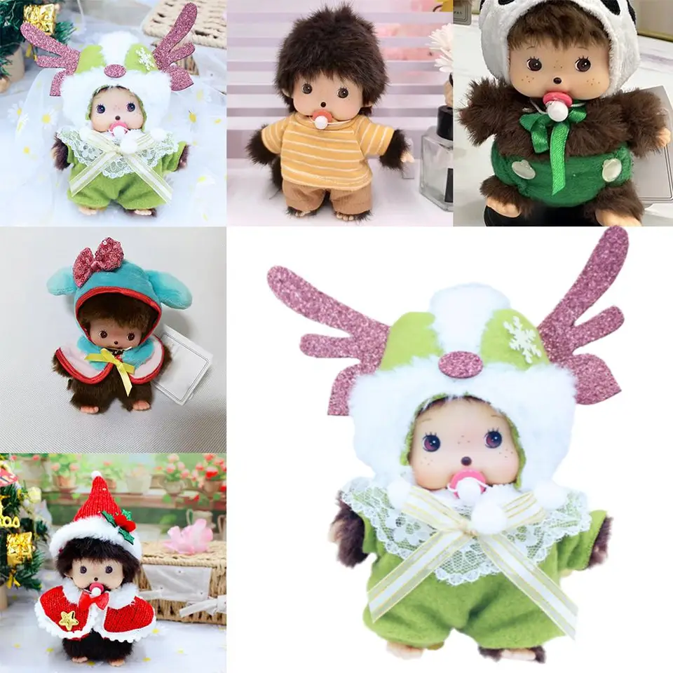 15 cm roztomilé moderné hračky Mochi plyšová hračka Soft Comfort Monkey Clot Rok nový darček nový PP Girl Panda Material Cotton Toy Chri T6A8