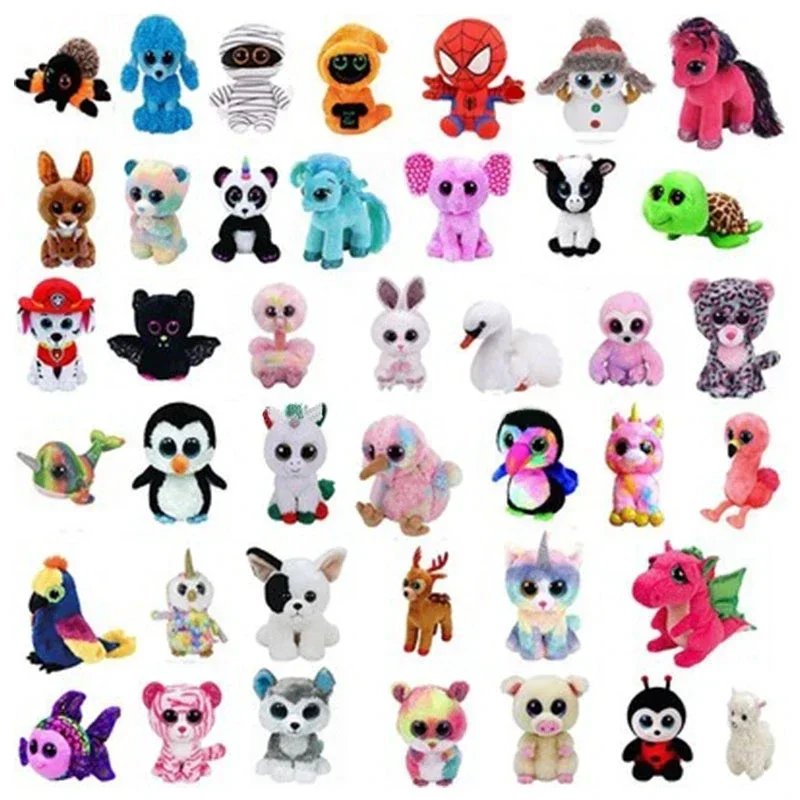 15 cm ty beanie tote žlté telo super veľké oči Malé žlté muž monštrum plyšová hračka zvieracie unisex unisex detské darček k narodeninám