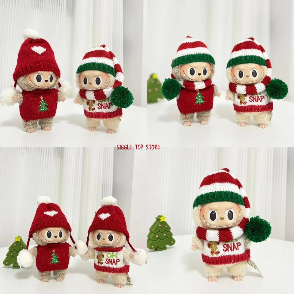 15 cm Vianoce lababu vianočné bábiky Macaron Pendant Vinyl Sweater Plush Ball Hat Trend Trendy Play Doll Per per perníkov