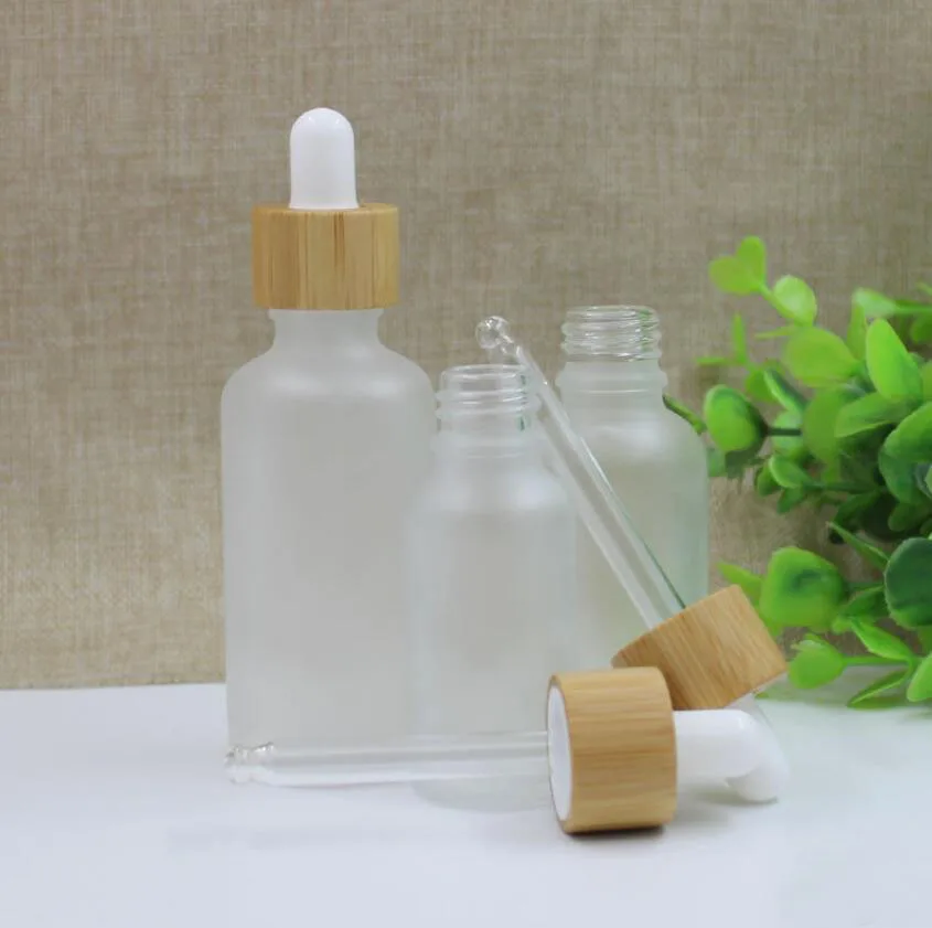 15 ml 20 ml matný hnedý/číry/modrý/zelený sklenený fľaša bambus kvapkadlá éterický olej kvapaliny Eye Eye Sérum vlhkosť kozmetické balenie
