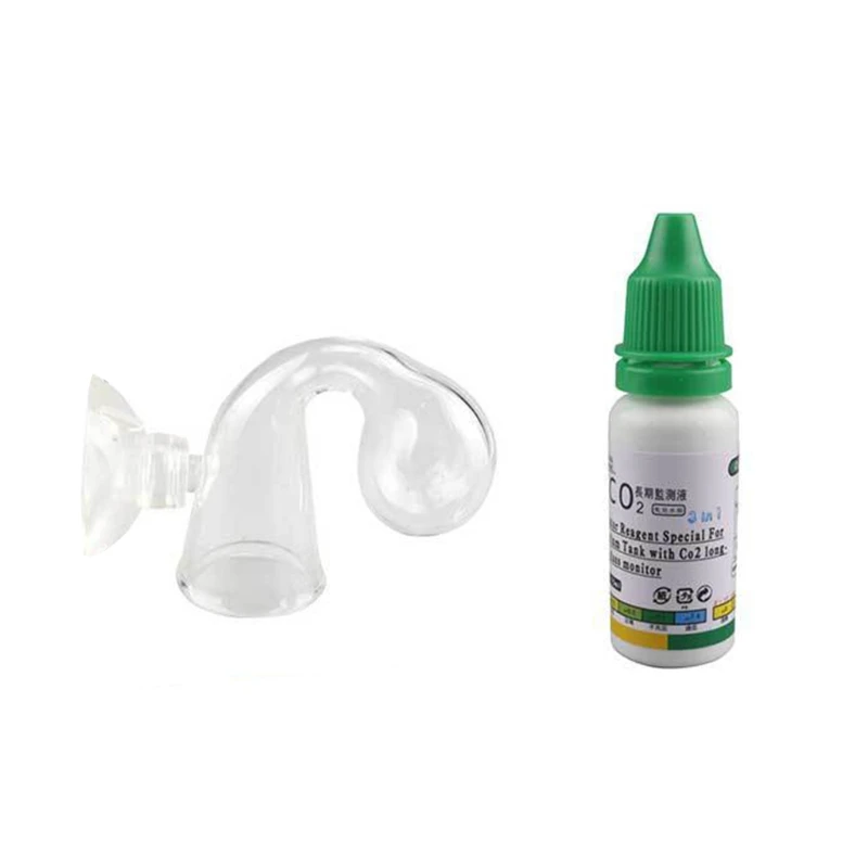 15 ml indikátor akvária CO2 Monitorovanie tekutiny sklo sklo uhličitý kontrolka rybích nádrží Rastliny životný stav kvapalný tester