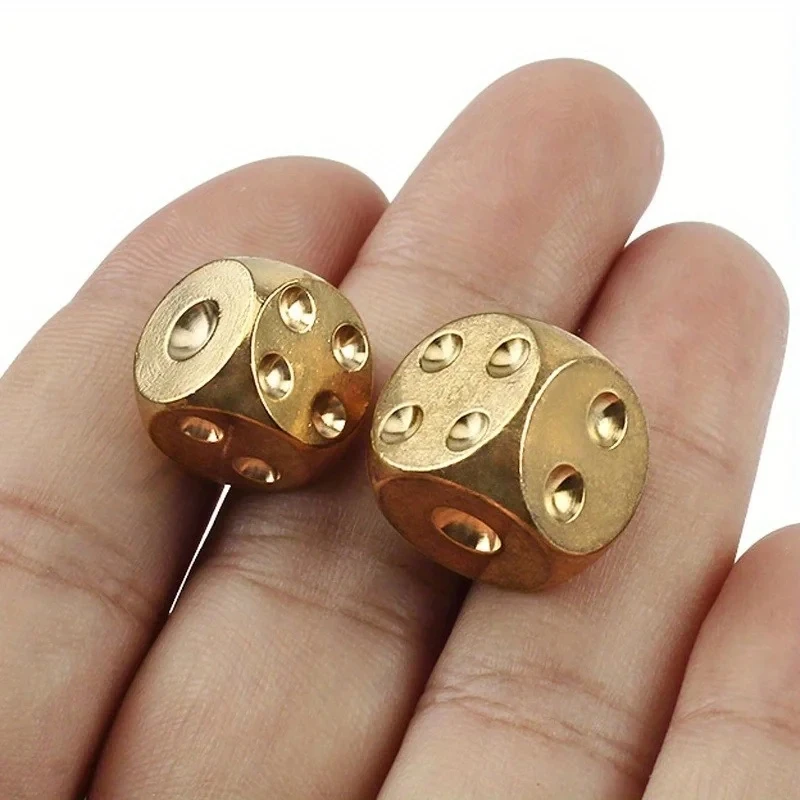 15 mm 2ks Pure Copper Metal Solid Dice Ručne vyrábaný bar KTV šach a karty