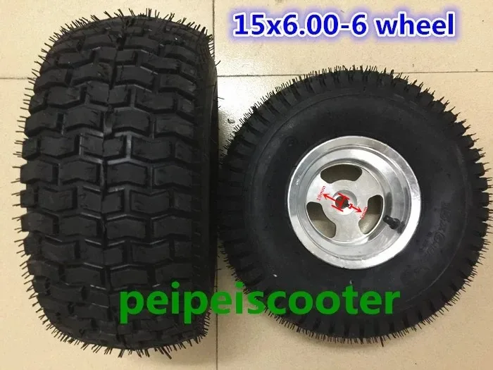 15-palcové 15x6.0-6 Pneumatické koleso pre motorový vozík a motor Scooter Phub-15WT