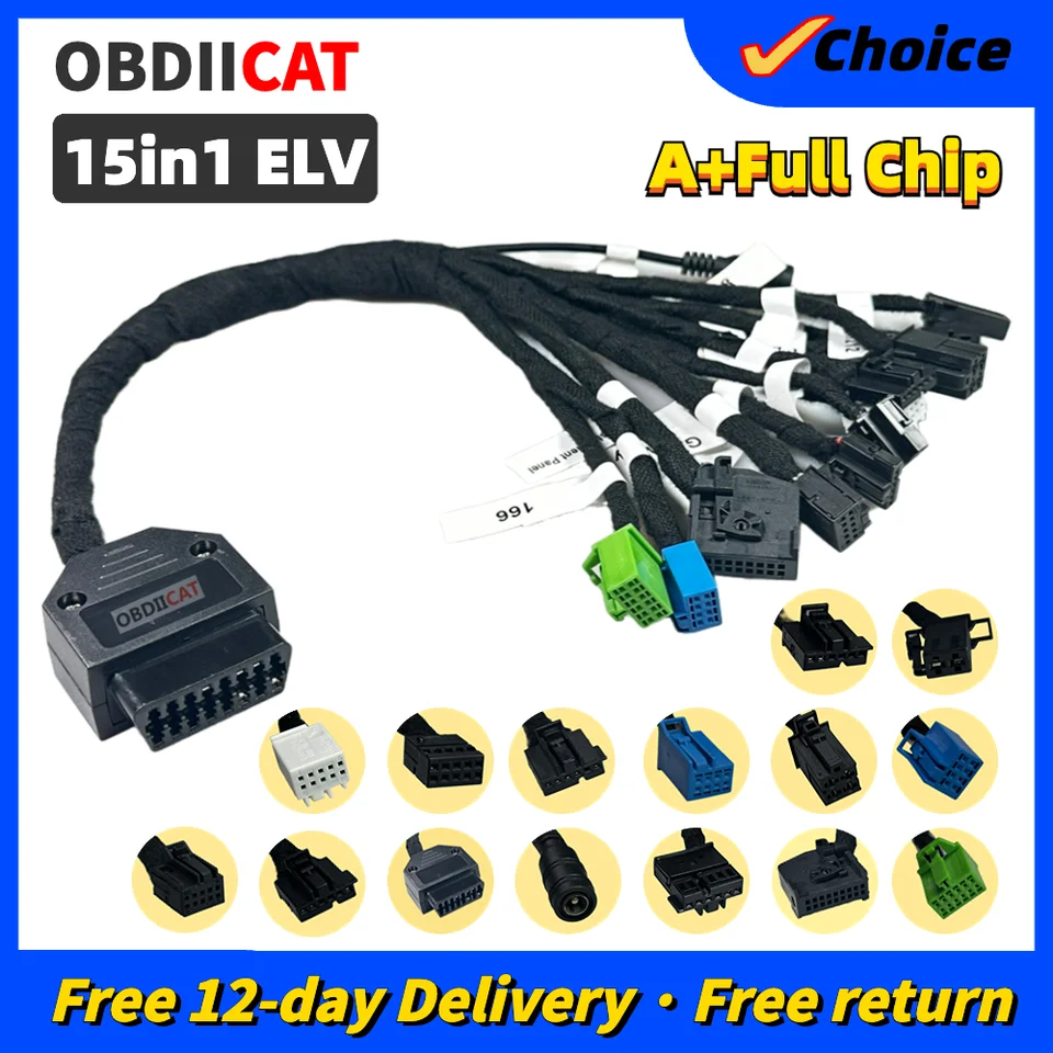 15 v 1 EIS ELV EZS Testovací kábel pre nástroj B-ENZ MB nástroj 15in1