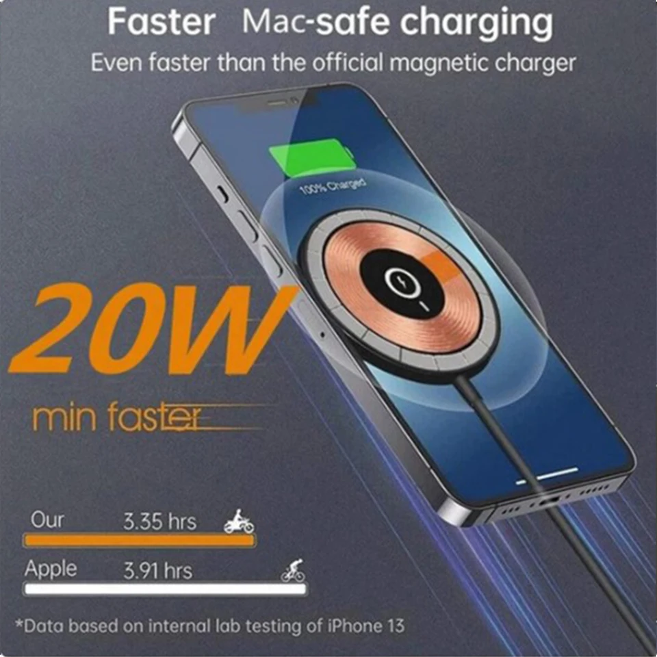 15 W magnetický bezdrôtový nabíjač pre iPhone 14 13 12 Pro Max Mini AirPods PD Mobile Mobile Rýchle nabíjanie stanice