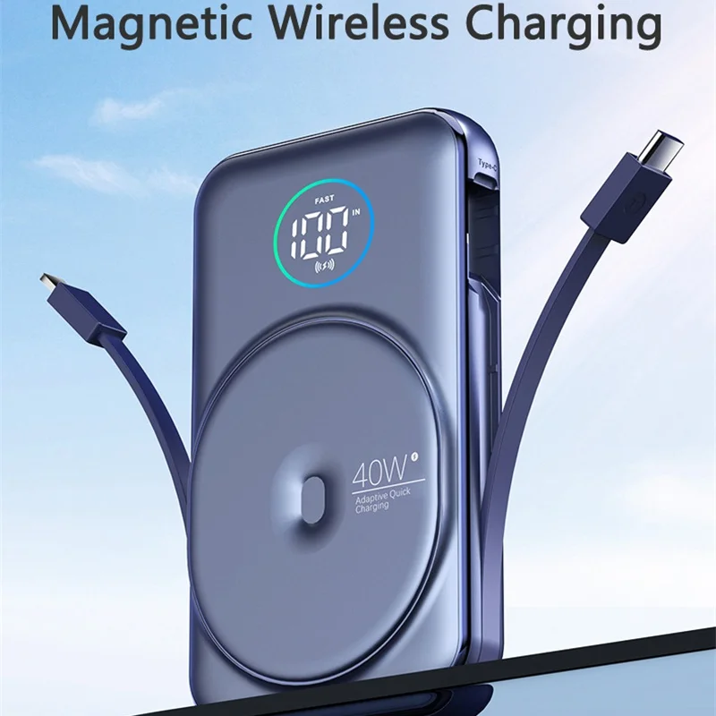 15 W Magsafe Power Bank 20000 mAh magnetic Wireless Prenosná nabíjačka pre iPhone 15 Samsung Xiaomi PD 40W rýchle nabíjanie Powerbank