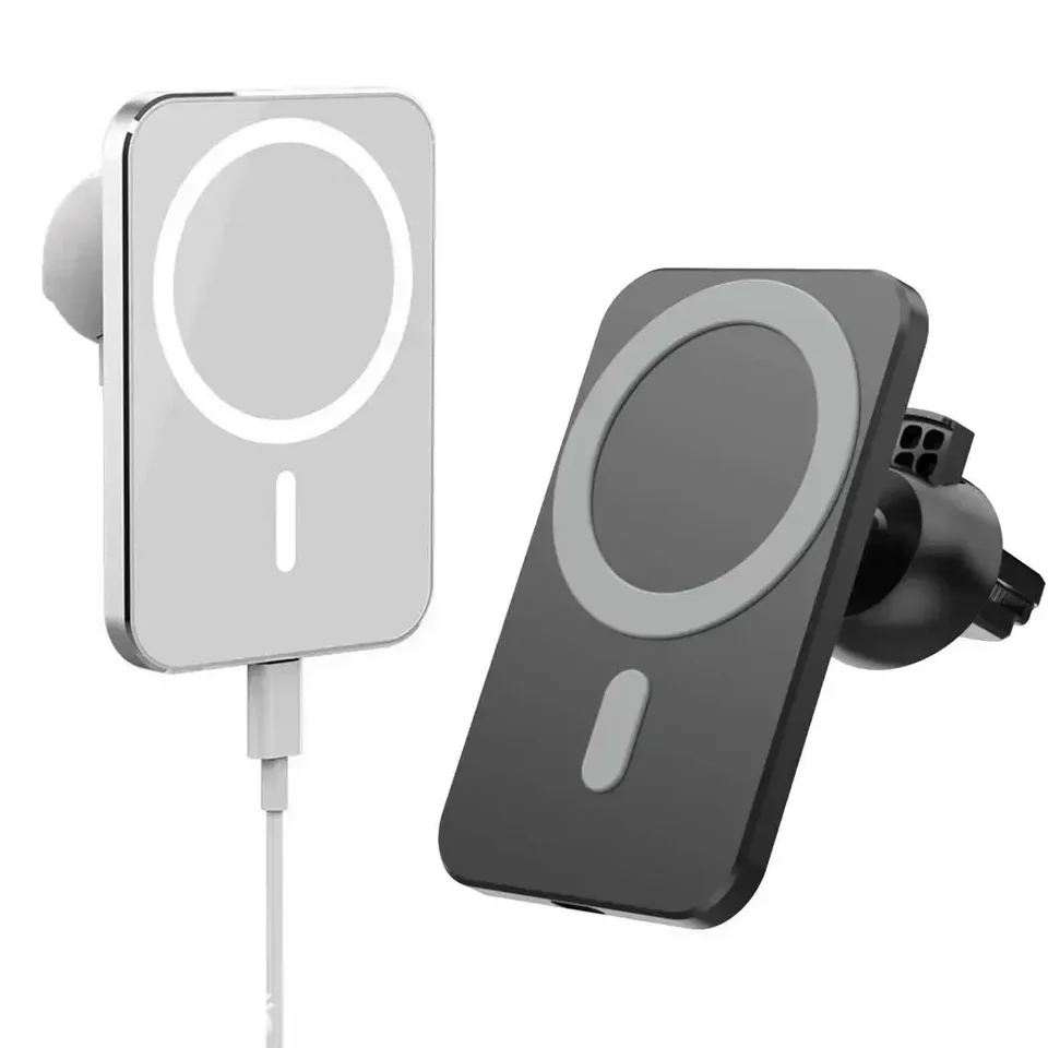 15 W nabíjačka magnetického automobilu Typec Mobile Mobile Magsafing Wireless Charger Mount Magnetic Držiak pre telefón15 14 13 12 Pro Xiaomi