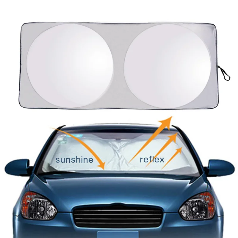 150*70 cm kryt automobilu Sunshade ochrana UV ochrany štítu Styling Skladacie auto okenné okno Sun Shade Blok čelného skla