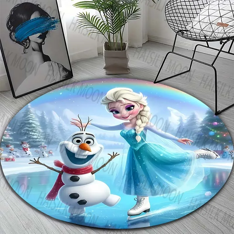 150 cm Disney Frozen Elsa Princess Cartoon Play Mat Round Rugs Carpet for Obýva