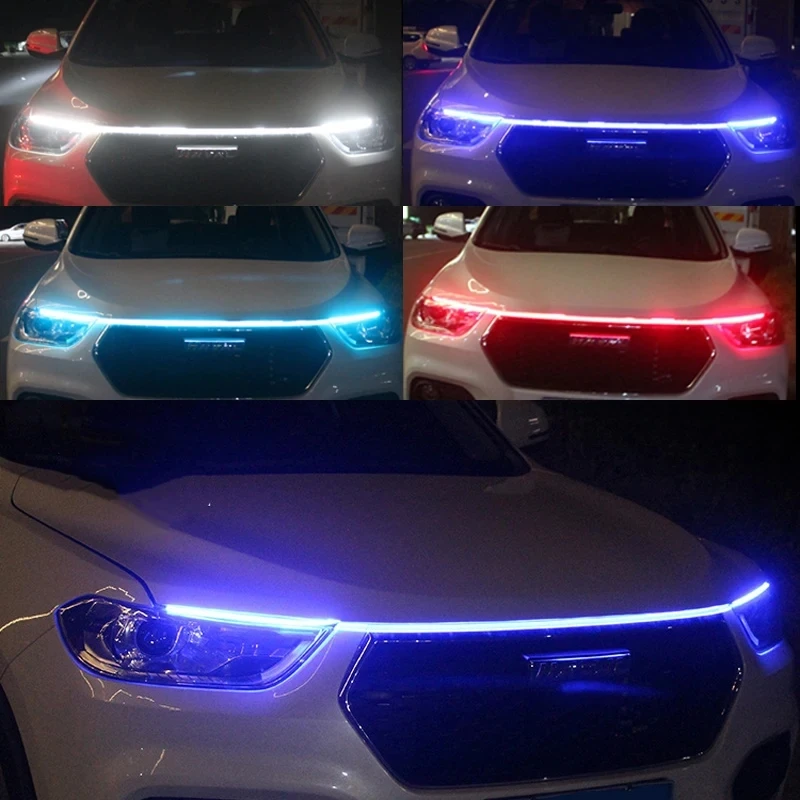 150 cm LED denné bežecké svetlo skenovanie Štartovanie automobilu Dekoratívne svetlá DRL automatické kapucňa Sprievodca dekoratívnou okolitou lampou 12V