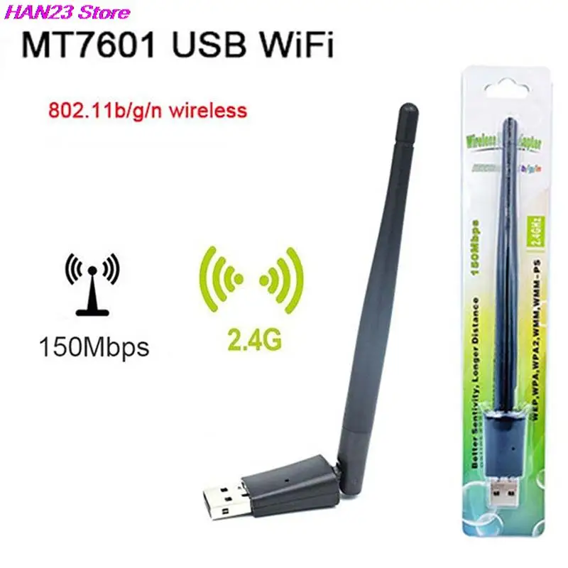 150 Mbps Wireless Network Card Mini USB WiFi Adapter LAN Wifi WiFi prijímač anténa pre PC Windows