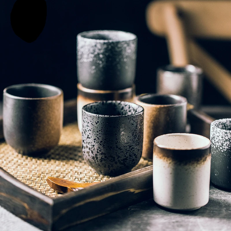 150 ml 200 ml japonského štýlu šálka šťava Káva hrnčeky sklenené vodné poháre keramické keramické ručne maľované kungfu kuchyň
