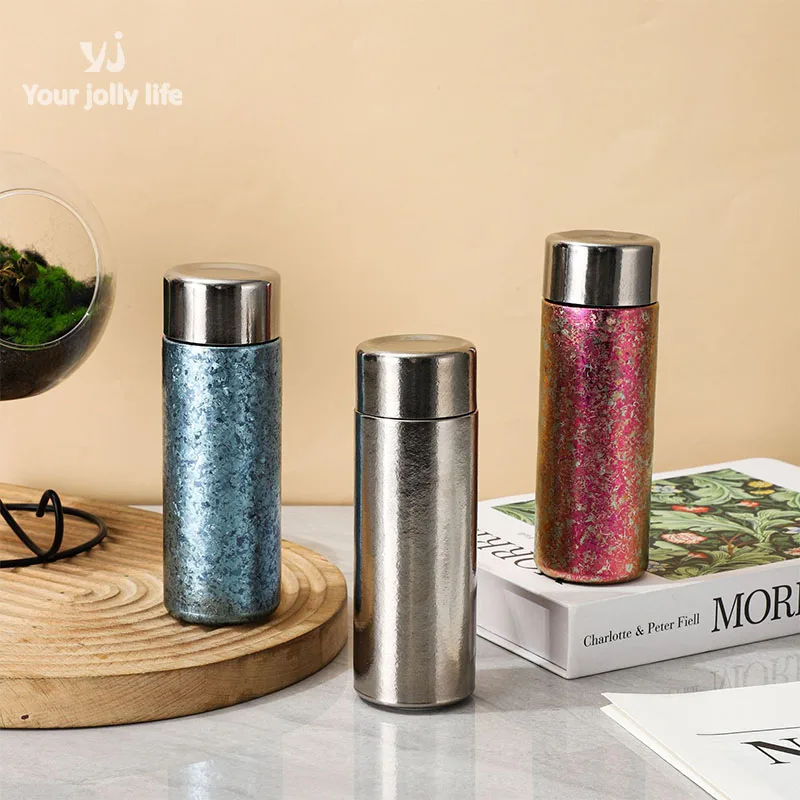 150 ml Mini Pure Titanium Thermos Cup pre ženy a deti, krištáľové vákuové bono, špičkové darčeky, prenosná malá fľaša na vodu