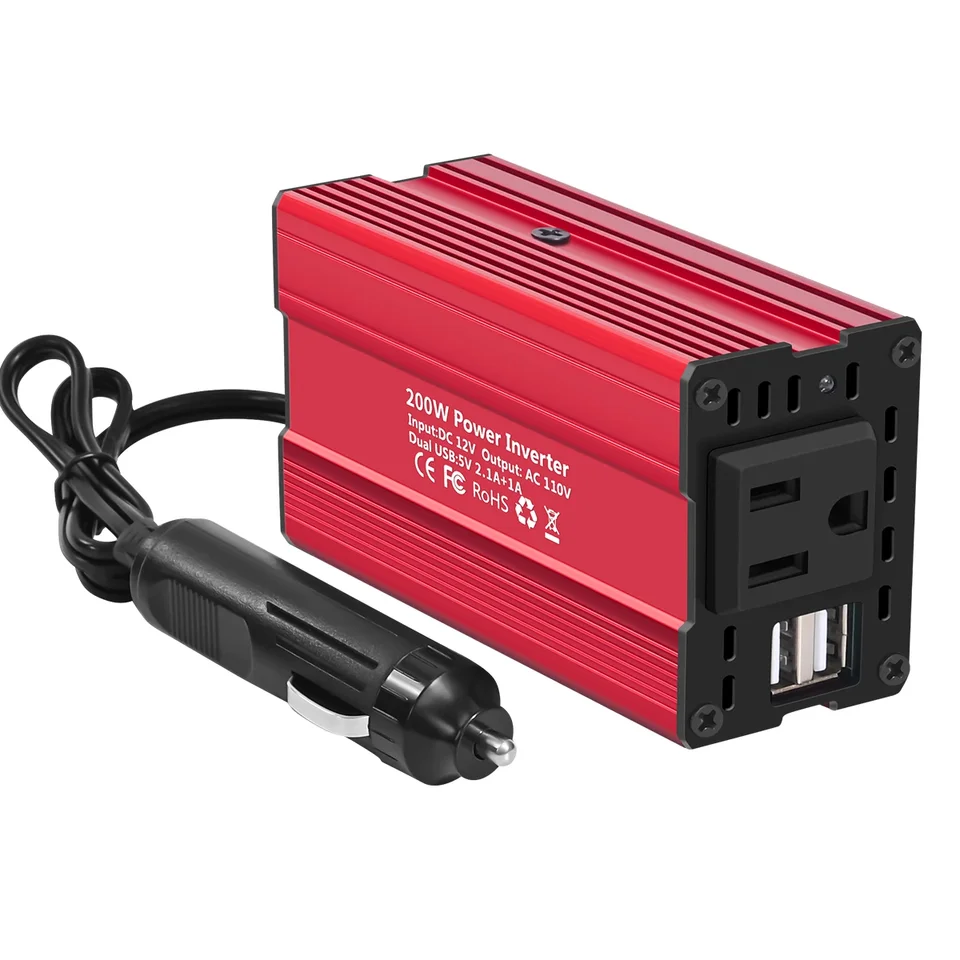 150 W/300W 200W/400 W Inverter CAR -Power Inverter 12V DC až 110 V 220V AC prevodník automobilu s 2 USB ports adaptér