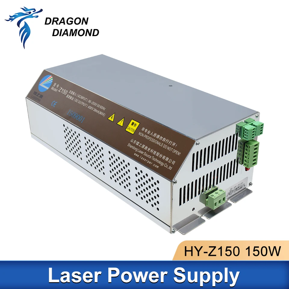 150 W CO2 Laserový napájací zdroj PSU 150-180W s LCD displejom AC 90-250V pre laserový rytec a strihový stroj HY-Z150 Z Séria