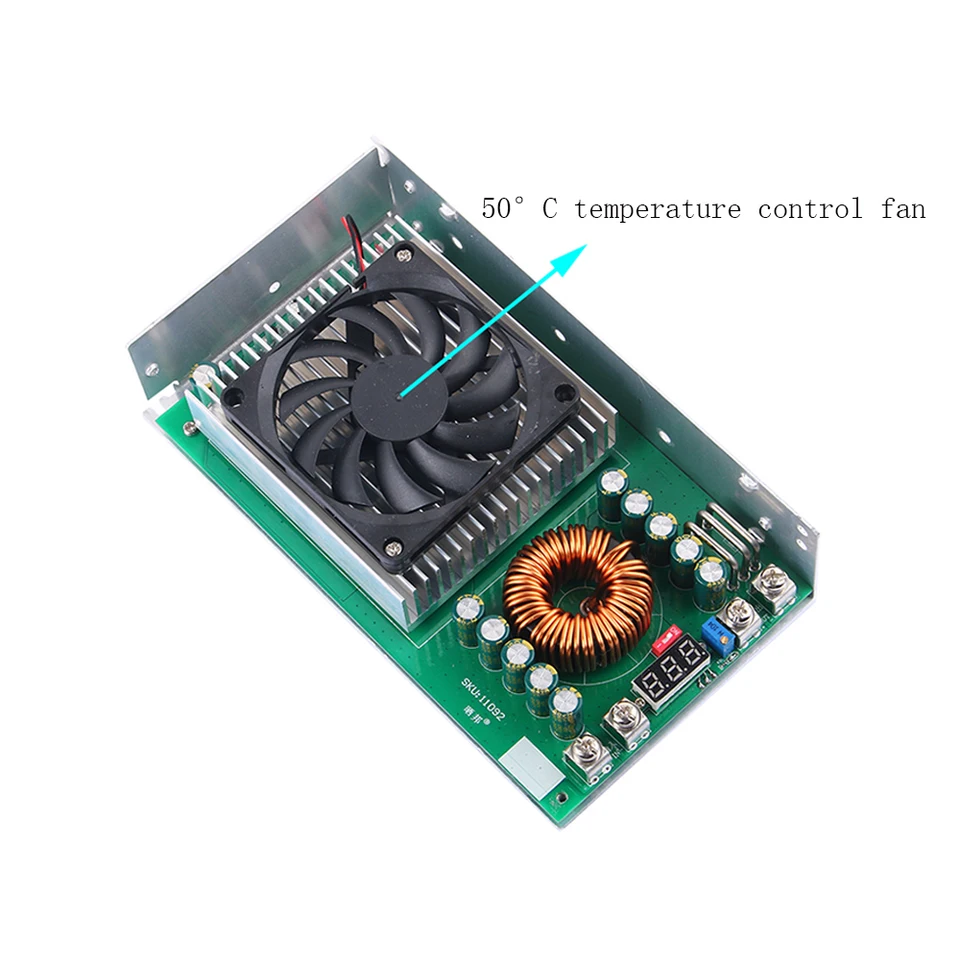 1500W 50A Vysoký výkon nastaviteľný krok nadol dole prevodník Buck DC 25-90V na DC 2.5V-60V