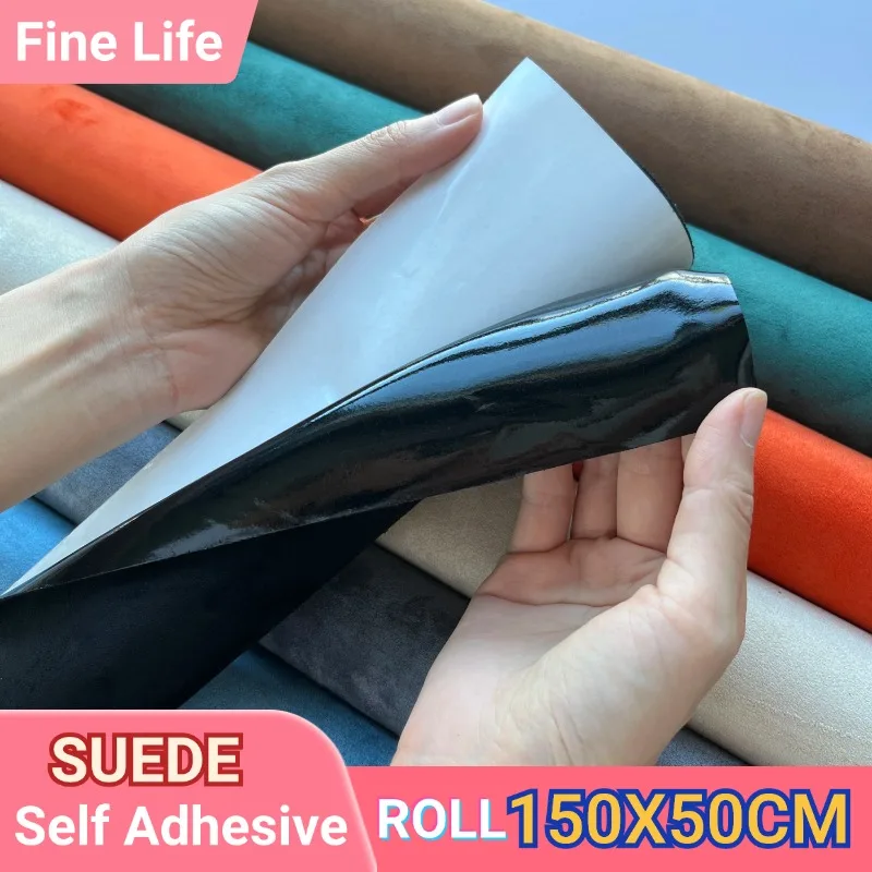 150x50 cm sebestačný semiš pre vozidlo Interiérové ​​kožené čalúnenie Zhruba 0,7 mm odolné voči opotrebovaniu štvorstranného elastického semišového obalu