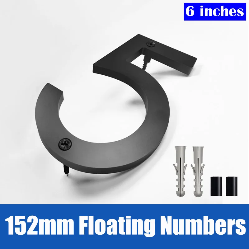 152 mm Plávajúce čísla domu Outdoor Street Adress Sign Plates