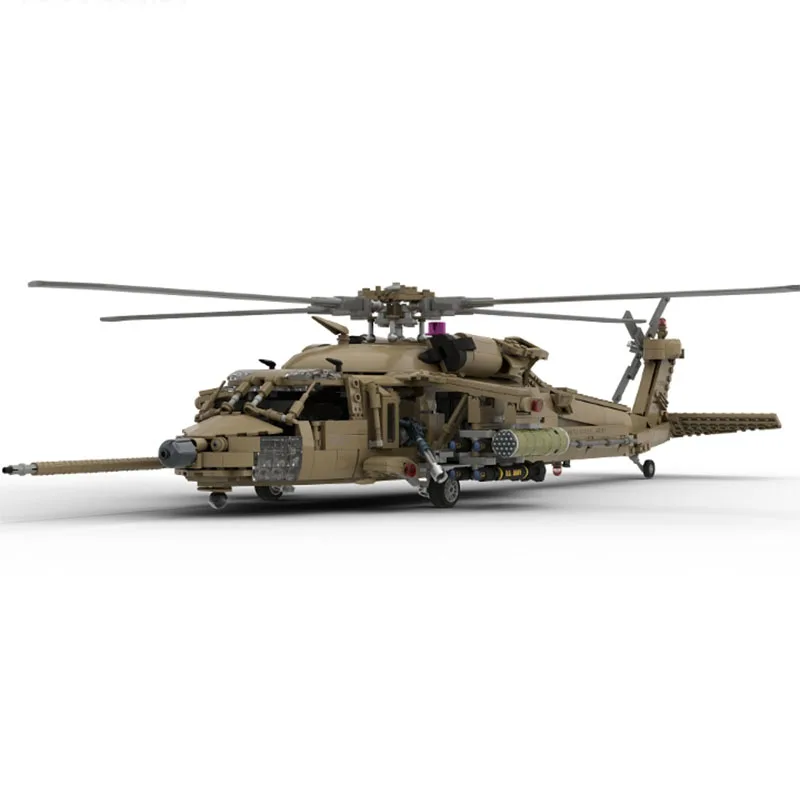 1547pcs WW2 Military MOC MH-60L DAP Black Hawk Model vrtuľníka Kreatívne nápady High-Tech Children Darčekové bojové bojové bloky lietadlá