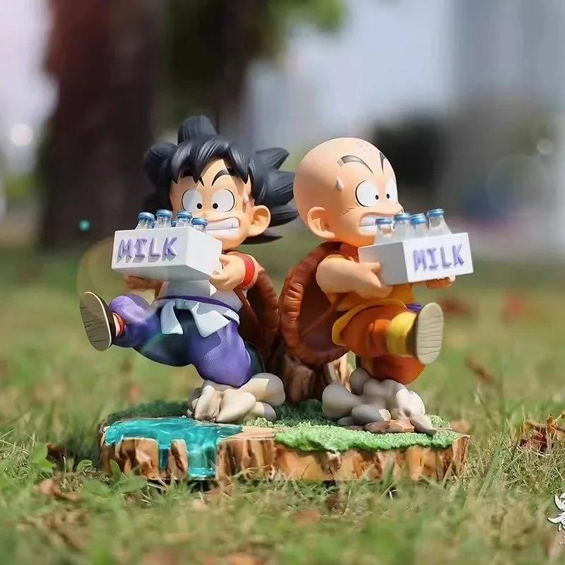 15cm Dragon Ball Anime postava Son Goku a Krillin Doverné akcie Akcie Obrázky PVC Model Model Collection Collection Dekorácie Hračky Darček