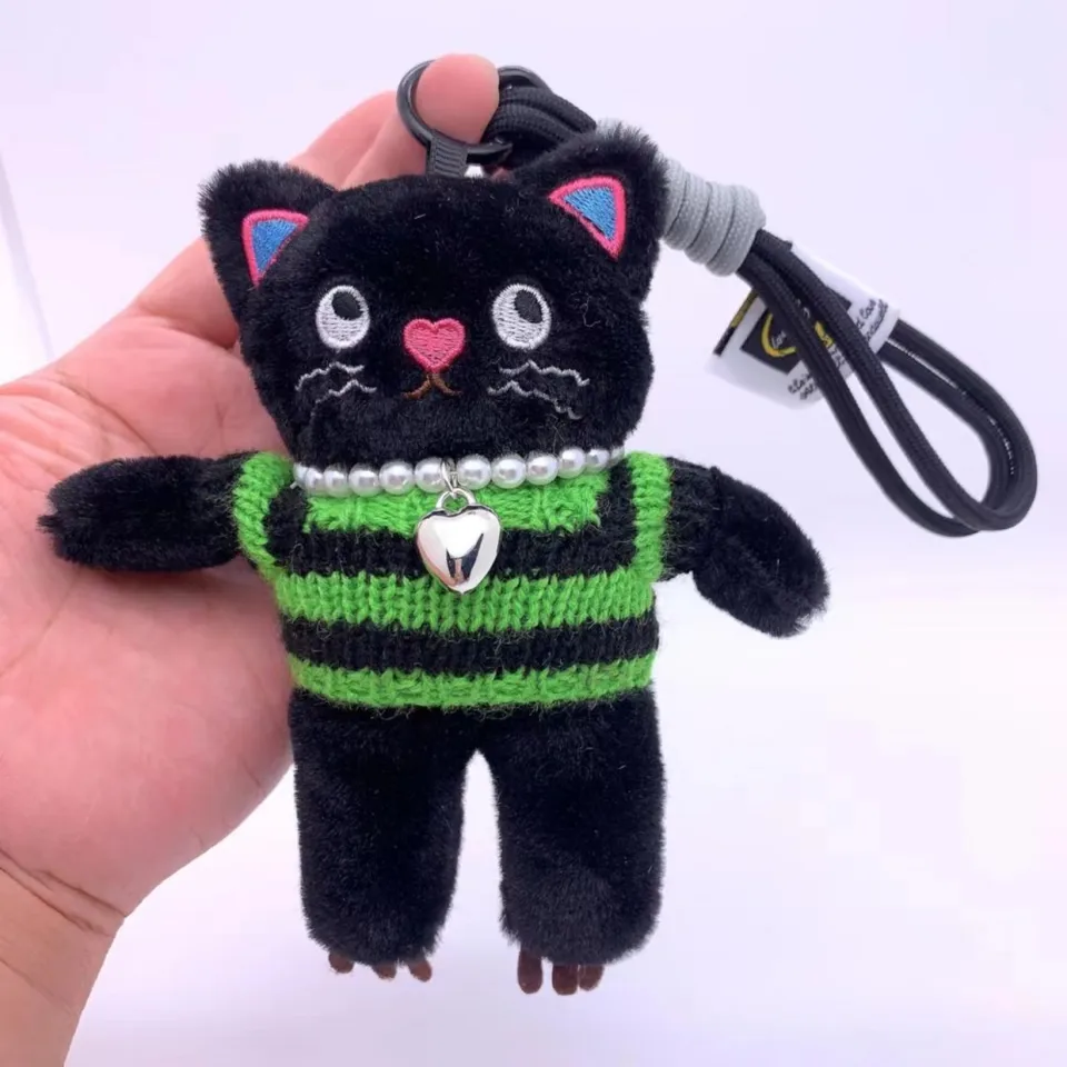 15cm kawaii mačka plyšový kľúče ružová mačka plyšová bábika prívesok Zvieratá Keyring Kľúčové dekorácie Dolls Dievča