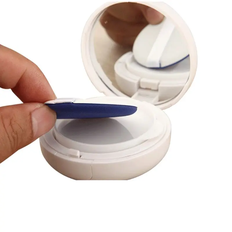 15g/0,5 oz prázdny vzduchový vankúš Puff Box Prenosný kontajner kozmetického make -upu s práškovým špongiou zrkadlom pre BB Cream Foundation