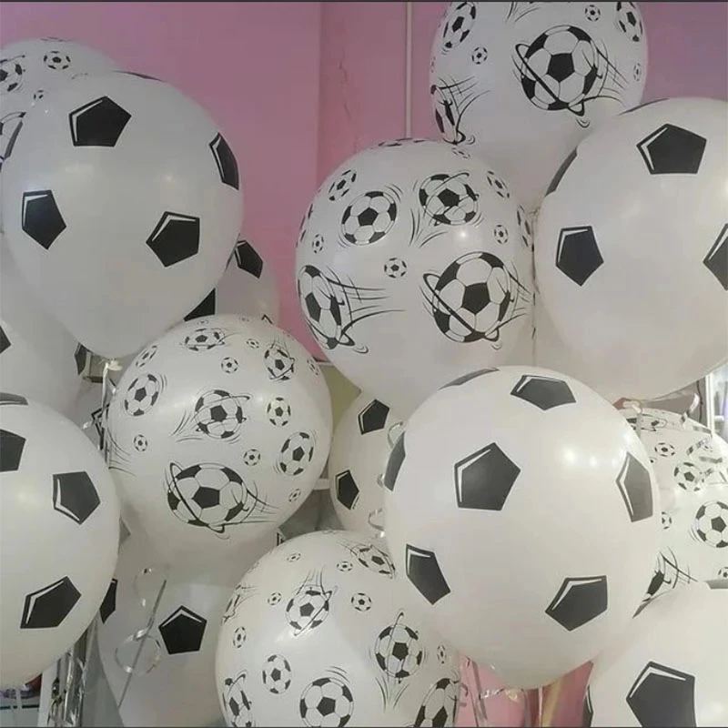 15ks 12 palcov športovej témy futbal latex hélium balón chlapec chlapec Otca Decor Decor Air Globos nafúknuť futbalové lopty