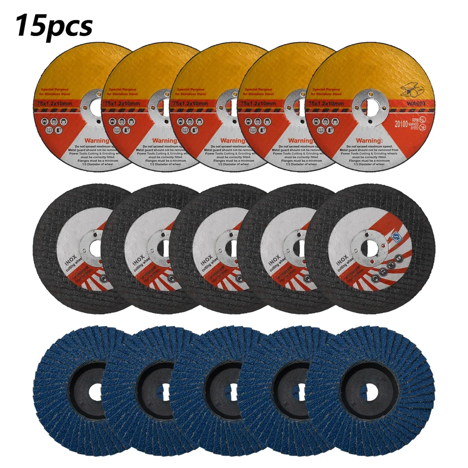 15ks 75 mm mini ultra tenké rezanie diskov Kruhová živica píla Blade Brinding Wheel pre disky leštiaceho klapky na mlynčeky