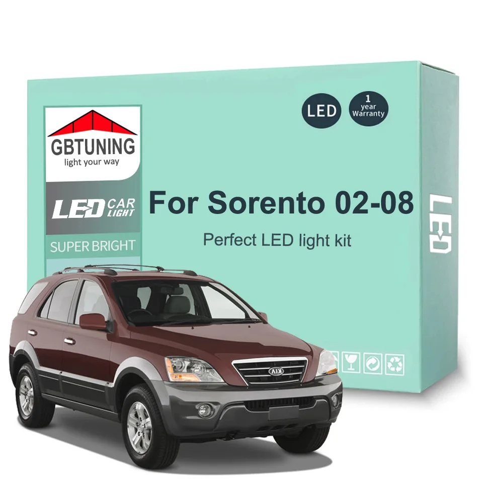15ksové príslušenstvo pre autá pre Kia Sorento 1 Mk1 I JC 2002 2003 2004 2005 2006 2007 2008 2008 Canbus Dome Trunk LED interiérová žiarovka