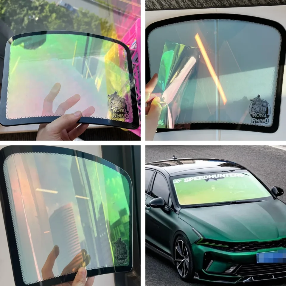 15m Aurora Green Chameleon VLT 64% predné zadné zadné okno Tint Ochrana predného skla