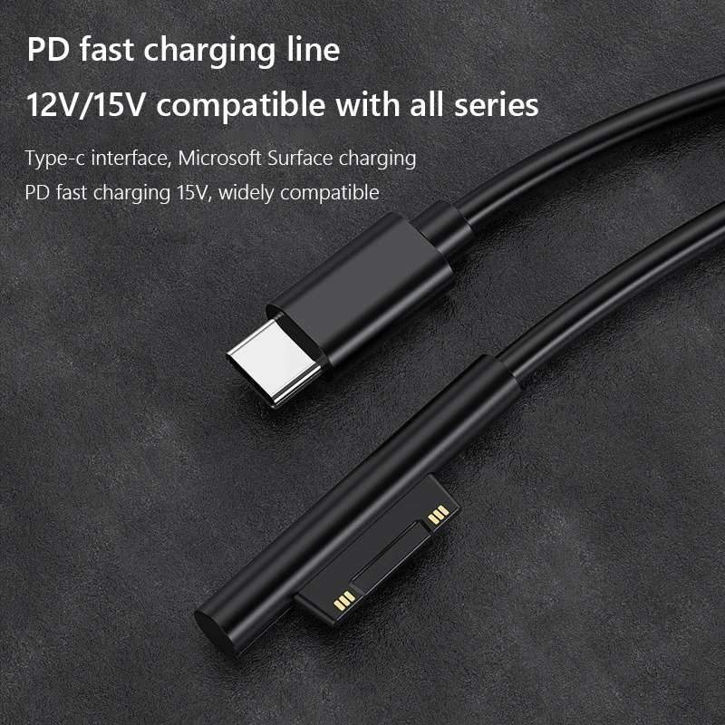 15V 3A Rýchle nabíjanie napájania USB typu C pre Microsoft Surface Pro 3 4 5 6