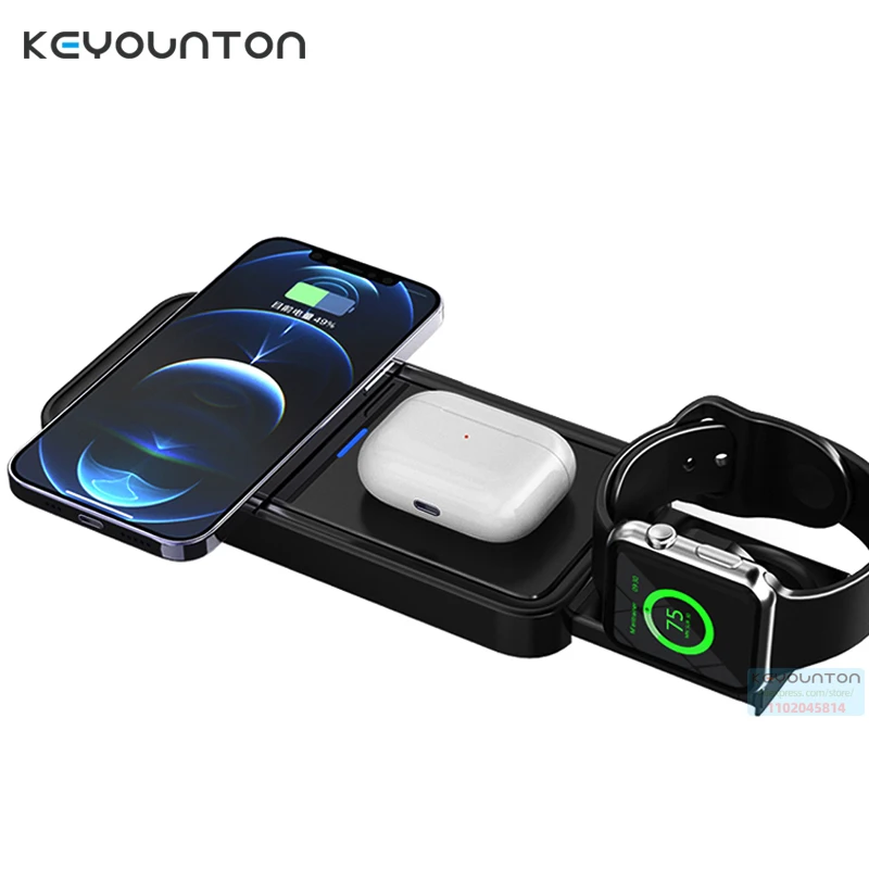 15W 3 v 1 Stanica rýchlej bezdrôtovej nabíjačky pre iPhone 14 plus 13 11 12 iWatch 7 6 5 nabíjací dok pre AirPods Pro 3 2
