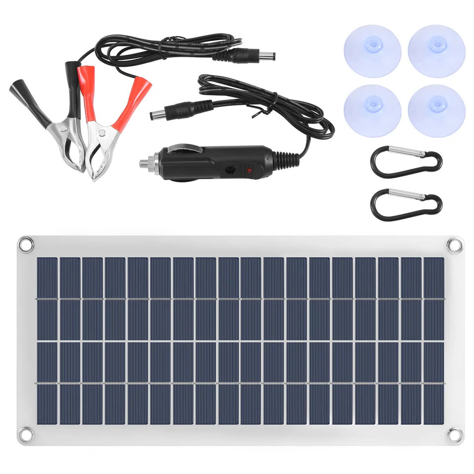 15W solárny panel 12-18V Solárny bunkový solárny panel pre telefón RV CAR MP3 podložka nabíjačka vonkajšia batéria