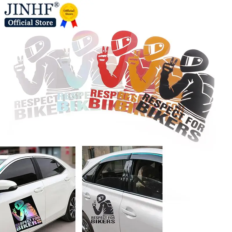 15x11cm vtipné nálepky automobilov Rešpektovanie nálepky na motorové vozidlá pre cyklisti na motorke motocyklov vinyl 3D nálepky a nálepky