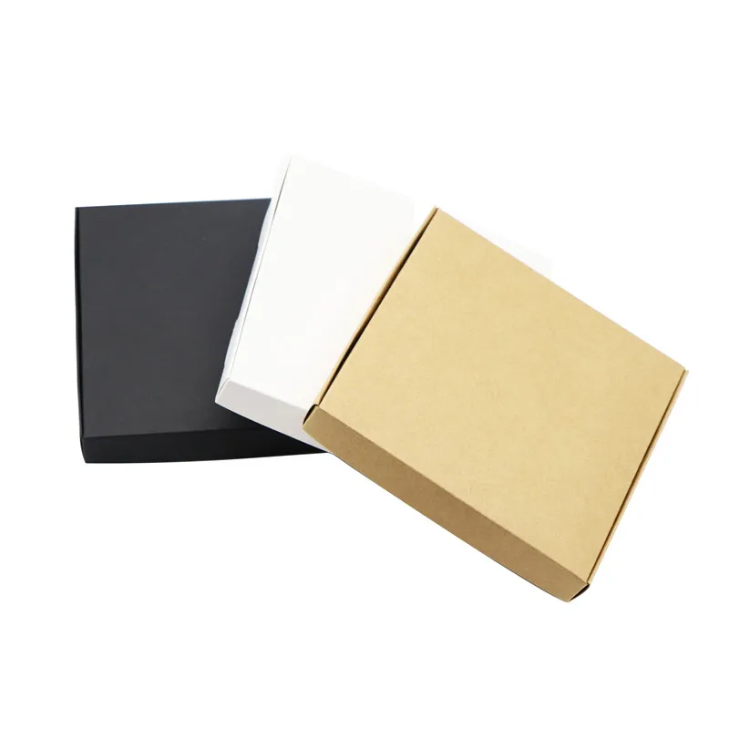 15x15x2cm kraft biely darčekový balík box s PVC Svadobné uprednostňuje candy dekorácie obalové boxy