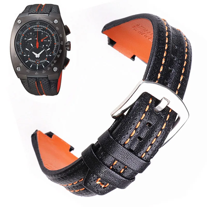 15x27mm kožené hodinky kompatibilné Con Seiko Sportura SNL029P2 -SNL021P1 - SNL595P2 - SNL017P1 Pánske hodinky na náramok