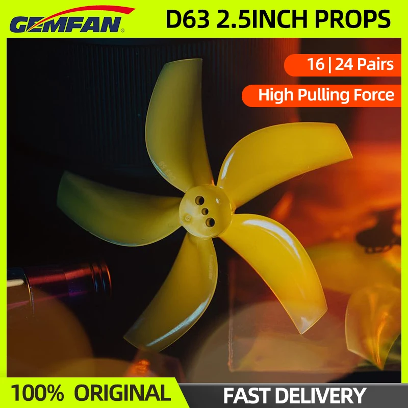 16/20pairys Gemfan D63 5-Blade vrtuľa 1,5 mm potrubená 63 mm-5 CW/CCW PC NPS pre RC FPV Racing 2,5inch Cinewhop Ducted DRONE DRONE