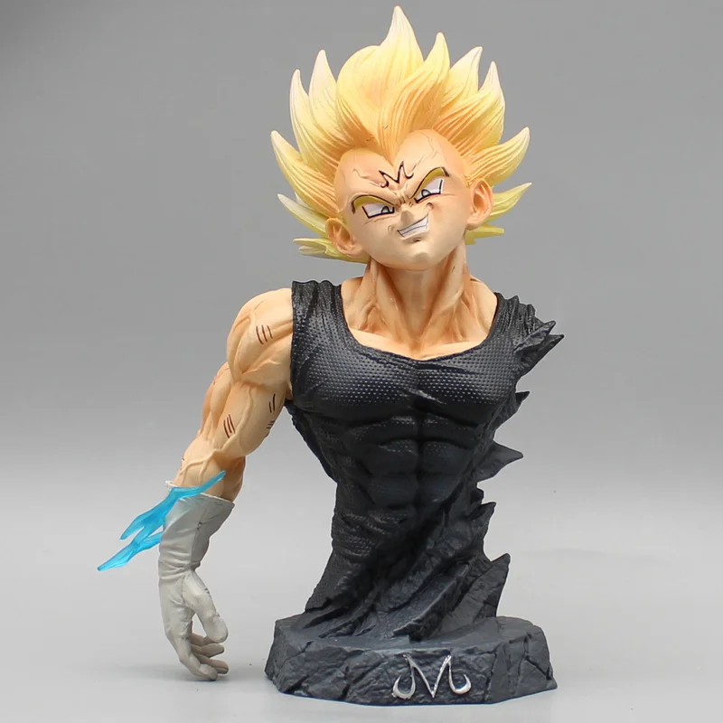 16.5 cm Dragon Ball Anime postava GK Magic Vegeta Half Bust Super Saiyan Anime Ručná modelová dekorácia Zhromažďovanie hračiek Darček