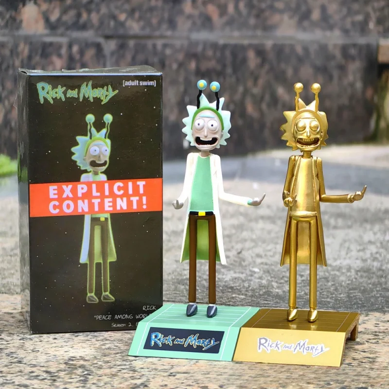 16 cm Anime Rick Sanchez akčný figúrku modelu hračky PVC Middle Fing Mier Collection Medzi svetovými figúrkami Zhromažďovanie darček pre bábiky